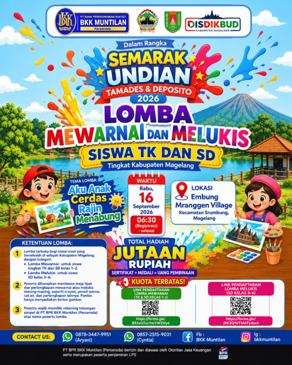 Yuk, Ikuti Lomba Mewarnai & Melukis Semarak Undian Tamades & Deposito 2026! Hadiah Total Jutaan Rupiah